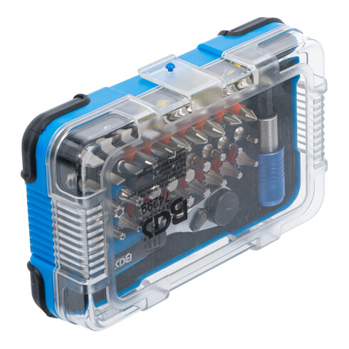 BGS Color-bitset met bitratel, aandrijving buitensleutel 6,3 mm (1/4"), 43-dlg.
