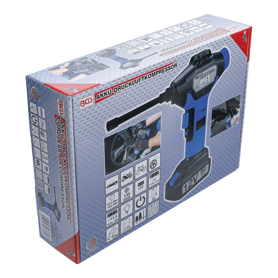 BGS Compressore ad aria compressa a batteria