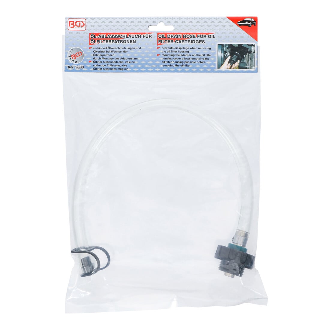 BGS Condotto scarico per cartucce filtro olio 9000, per VAG 1,8, 2,0 Benzina