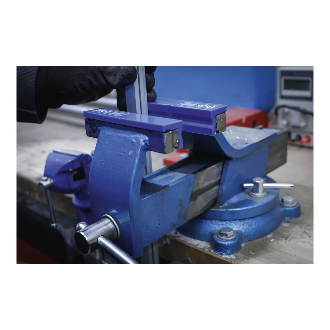 BGS Coppia copriganasce per morsa da banco, plastica, larghezza 100 mm, 2pz.