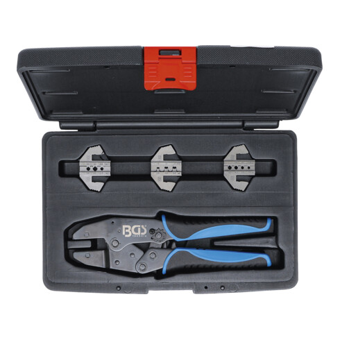 BGS Crimpzangen-Satz 70003, mit 3 Paar Backen, für Solar-Steckverbindungen MC3 / MC4 / Tyco