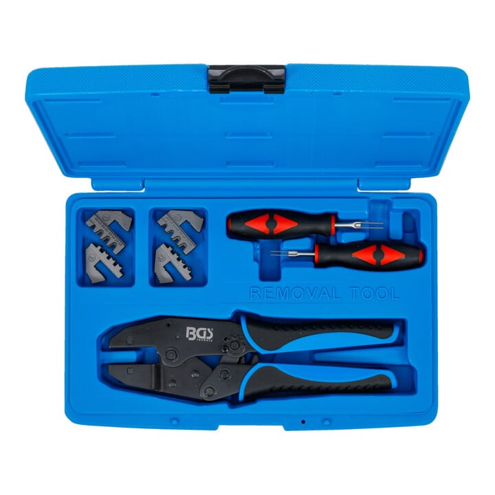 BGS Crimpzangen- und Stecker-Entriegelungs-Werkzeug-Satz, mit 2 Paar Backen