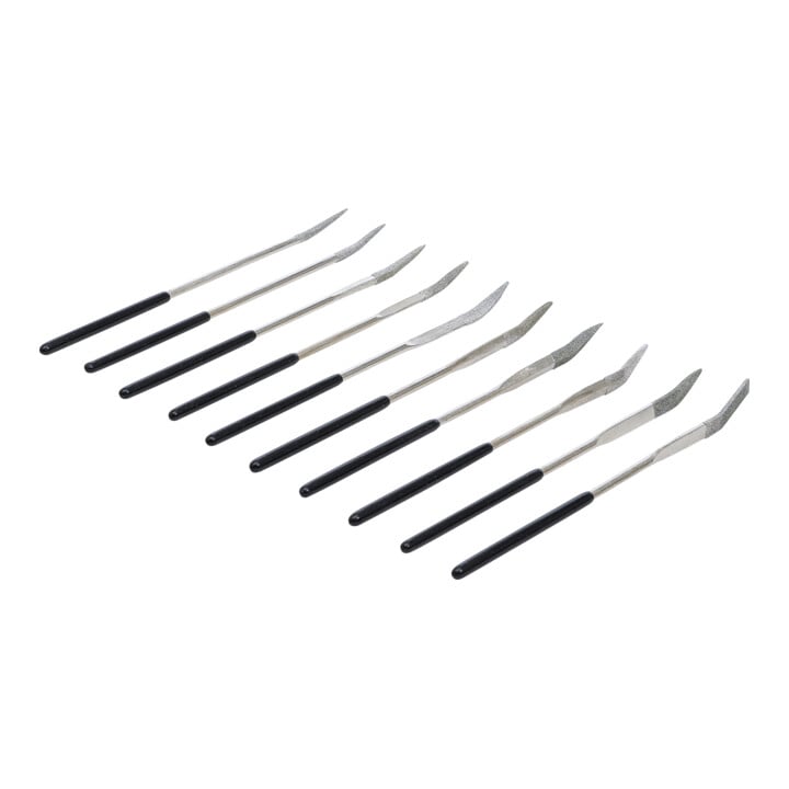 BGS Diamant-Lochfeilen-Satz gebogen 140 x 3 mm, 10-tlg.