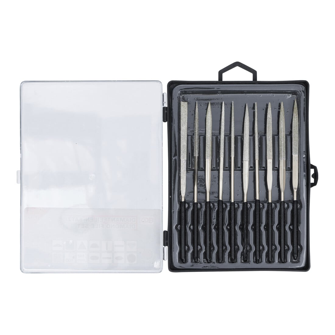 BGS Diamantvijlenset recht 140 x 3 mm, 10 dlg.
