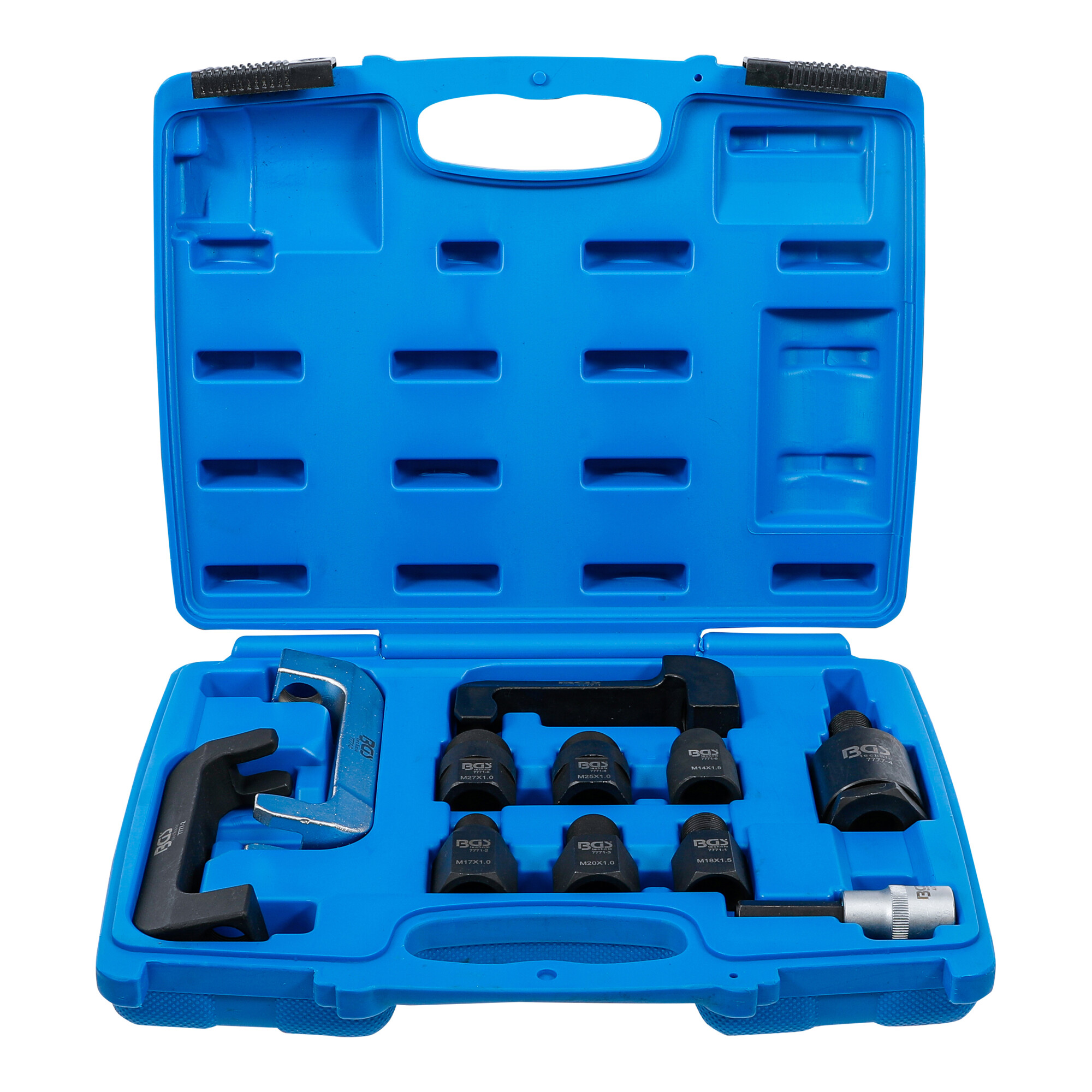 BGS Technic Diesel-Injektoren-Demontage-Satz 10 teilig aus Metall für Diesel-Injektoren mit verschiedenen Größen und Formen, 7777