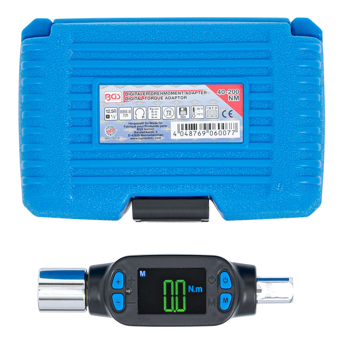BGS digitale draaimomentadapter 12,5 mm (1/2") 40 - 200 Nm