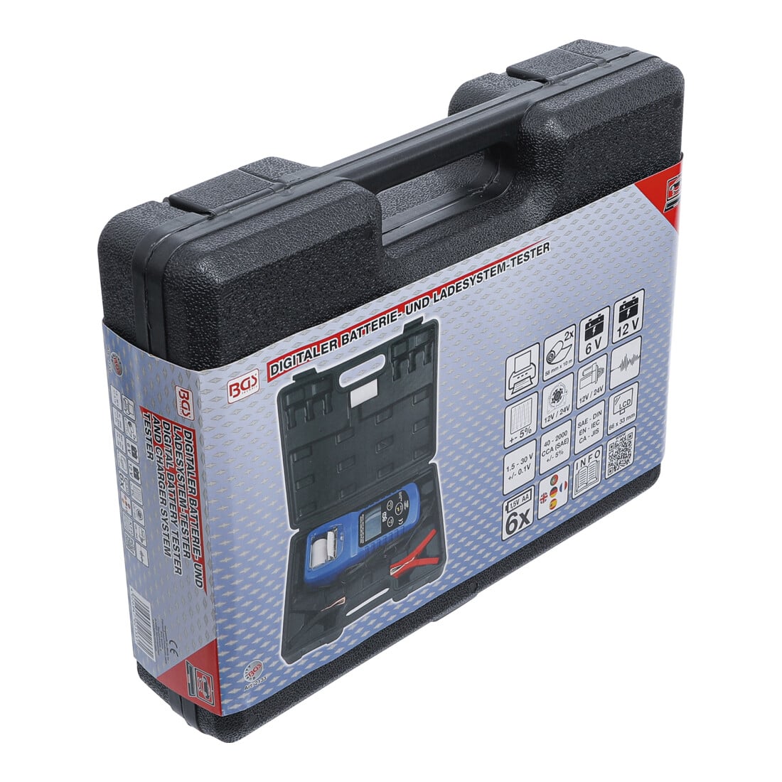BGS Digitaler Batterie- und Ladesystem-Tester mit Drucker
