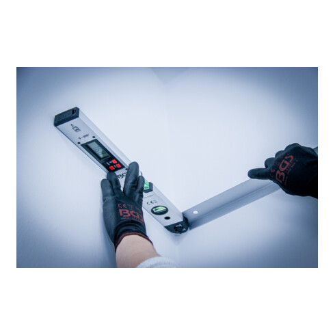 BGS Digitaler LCD-Winkelmesser mit Wasserwaage 450 mm