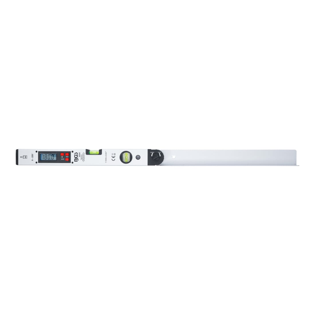 BGS Digitaler LCD-Winkelmesser mit Wasserwaage 450 mm