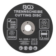 BGS Disco da taglio Ø75x1,8x9,7mm