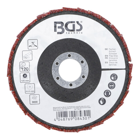 BGS Disque abrasif à lamelles, non-tissé, Ø 125 mm, grain 120