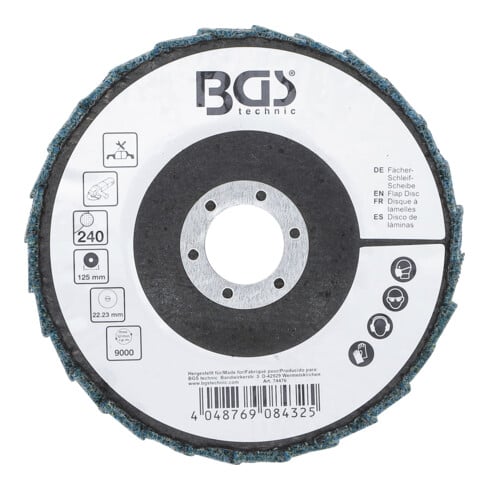 BGS Disque abrasif à lamelles, non-tissé, Ø 125 mm, grain 240