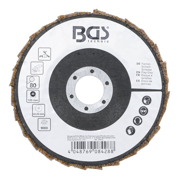 BGS Disque abrasif à lamelles, non-tissé, Ø 125 mm, grain 80