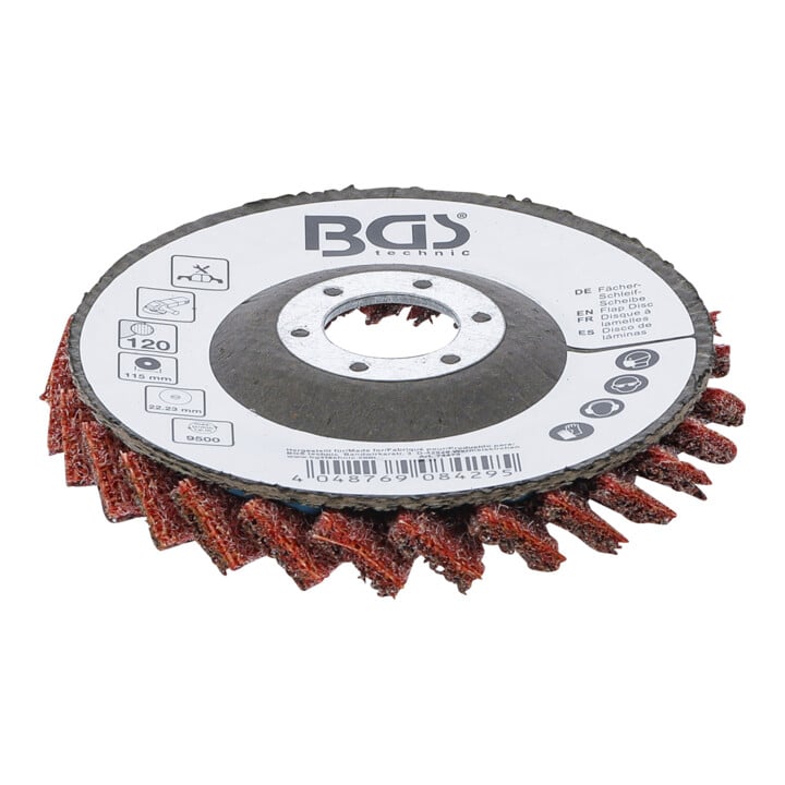 BGS Disque abrasif en éventail, non-tissé, Ø 115 mm, grain 120