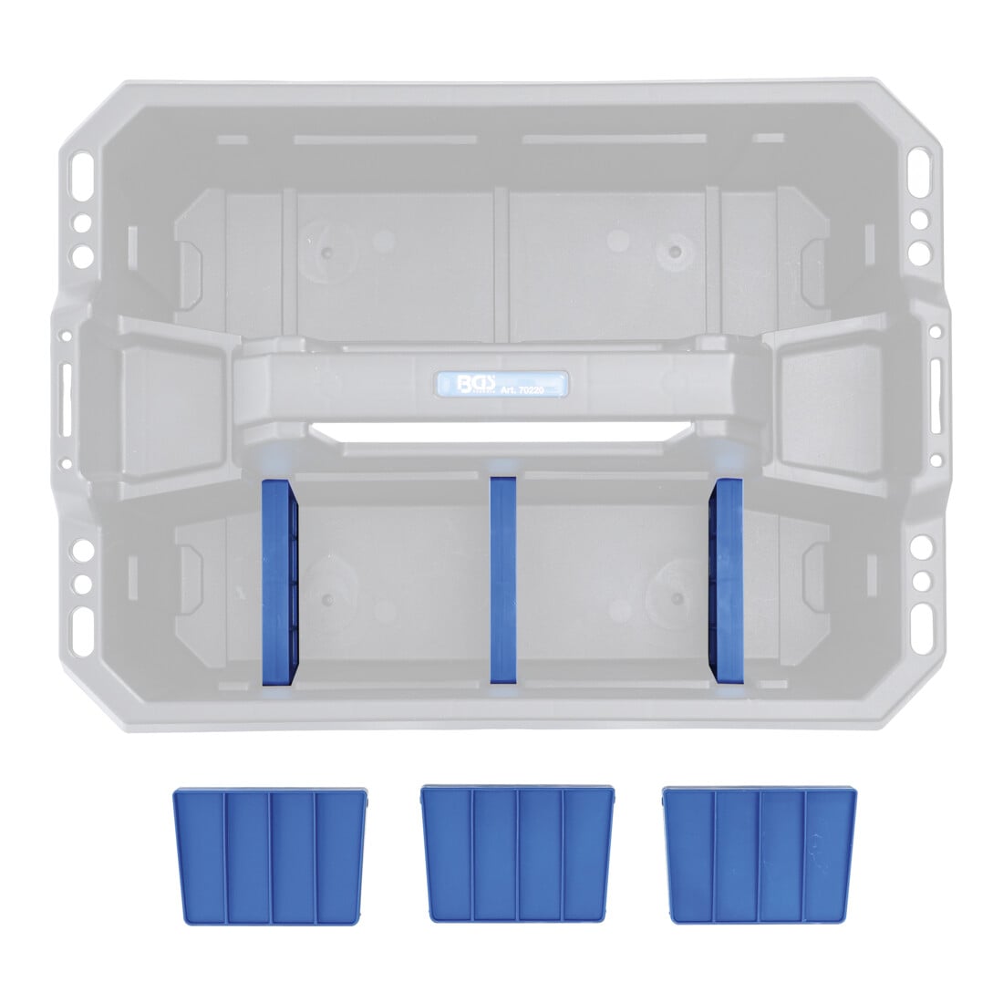 BGS Divisori per cassetta portautensili in plastica, 6pz.