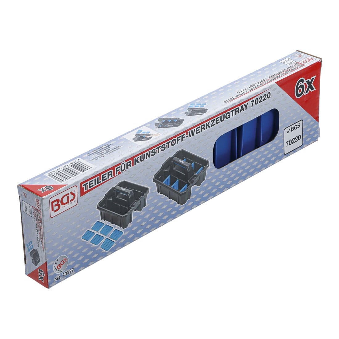 BGS Divisori per cassetta portautensili in plastica, 6pz.