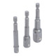 BGS Do it yourself adapterset voor boormachines Aandrijving buitenzeskant 6,3 mm Uitgang buitenvierkant 6,3 mm / 10 mm / 12,5 mm 3 dlg.-1