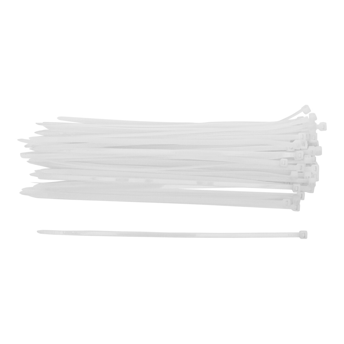 BGS Do it yourself Assortimento di fascette per cavi, bianco, 4,8x250mm, 50pz.