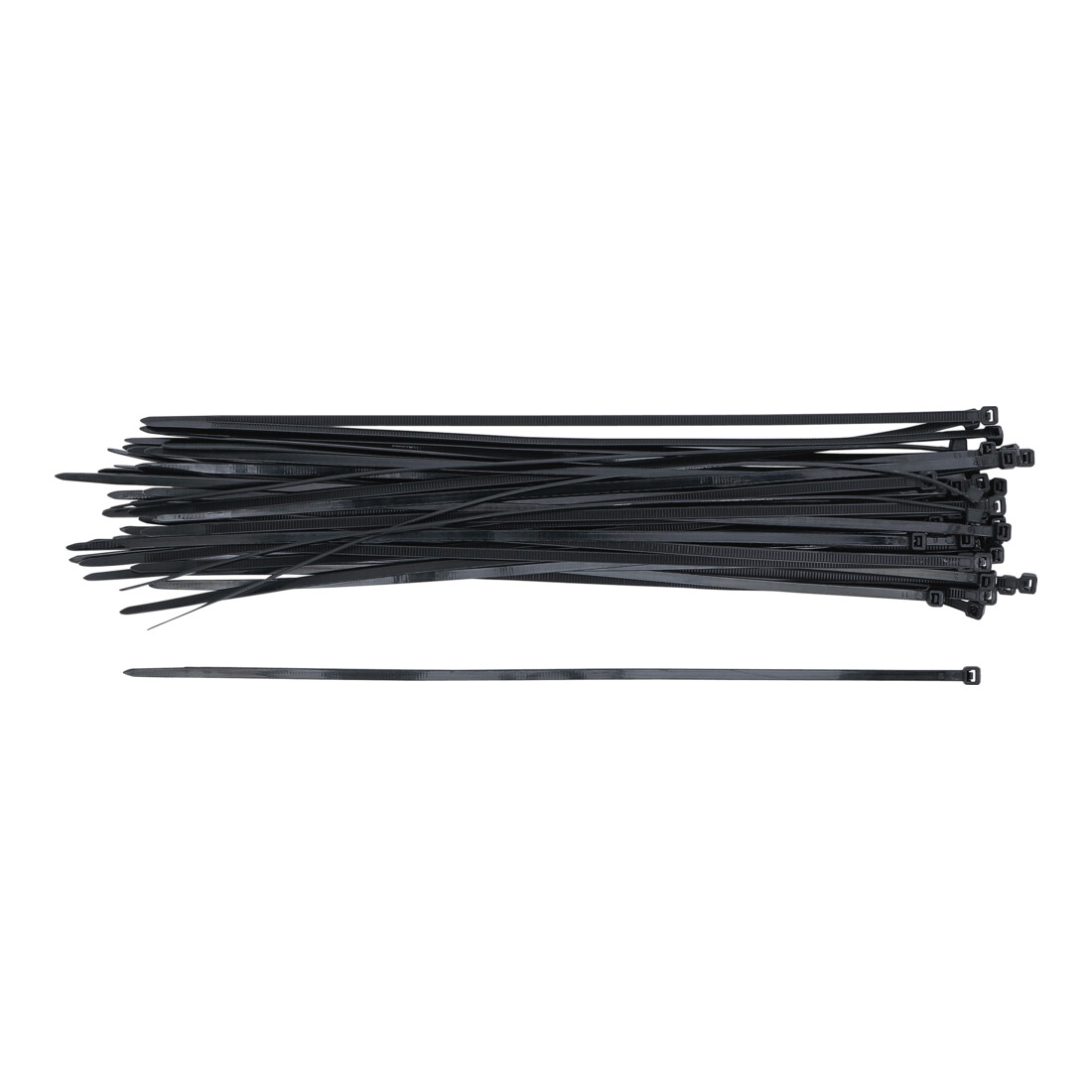 BGS Do it yourself Assortimento di fascette per cavi, nero, 4,5x350mm, 50pz.