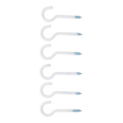 BGS Do it yourself Assortimento di ganci a vite, bianco plastificato 60mm, 6pz.-2