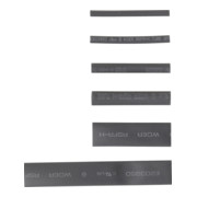 BGS Do it yourself Assortimento di tubi termorestringenti, neri, 90pz.-3