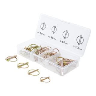 BGS Do it yourself Assortimento spine a scatto, Ø bullone 4,5 - 11mm, 32pz.