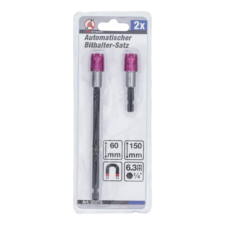 BGS Do it yourself Automatischer Bithalter-Satz Abtrieb Innensechskant 6,3 mm (1/4") 60 / 150 mm 2-tlg.