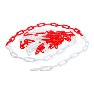 BGS Do it yourself barrièreketting rood-wit plastic 5 m