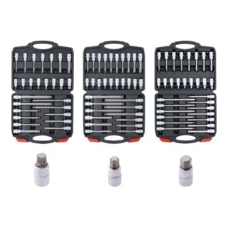 BGS Do it yourself Bit-Einsatz-Sortiment Antrieb Innenvierkant 12,5 mm 88-tlg.