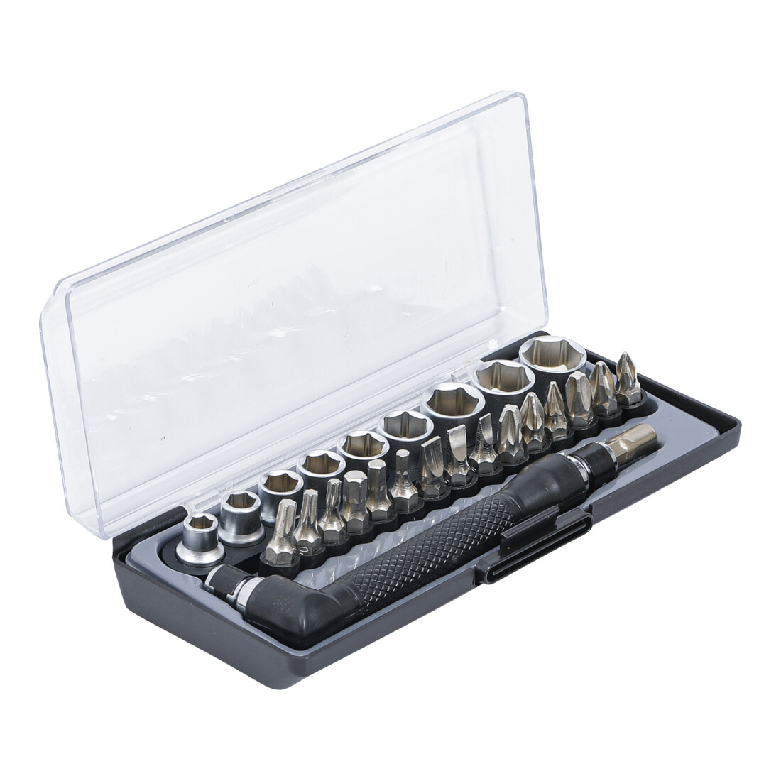 BGS Do it yourself bit- en dopsleutel/hoekschroevendraaierset drive 6,3 mm 26 dlg.