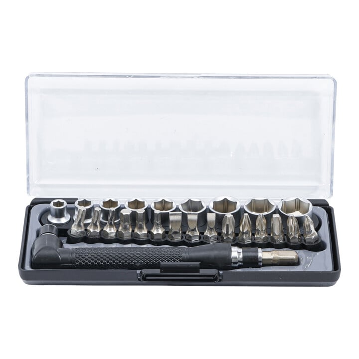 BGS Do it yourself bit- en dopsleutel/hoekschroevendraaierset drive 6,3 mm 26 dlg.