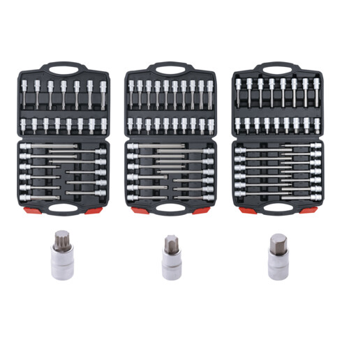 BGS Do it yourself bit insteek assortiment aandrijving binnen vierkant 12,5 mm 88 dlg.