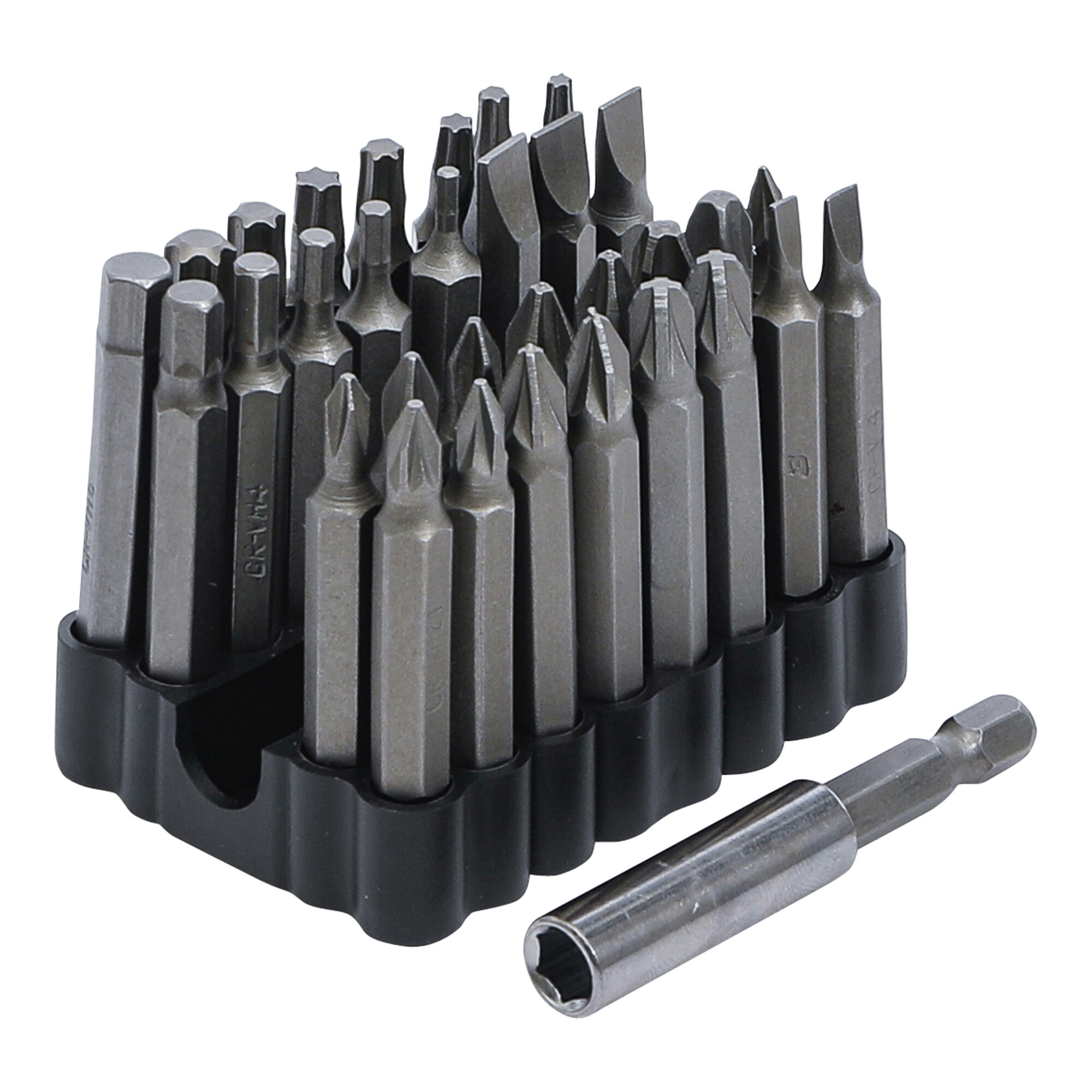BGS Do it yourself Bit-Satz für Sicherungsschrauben Antrieb Außensechskant 6,3 mm 33-tlg.