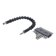 BGS Do it yourself Bit-Satz mit flexibler Welle 20804, Antrieb Außensechskant 6,3 mm (1/4"), 11-tlg.-1