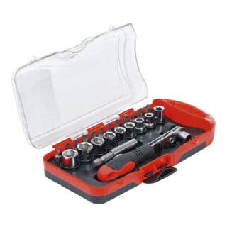 BGS Do it yourself Bit-/Steckschlüssel-Einsatz-Satz mit Bit-Knarre 23 teilig