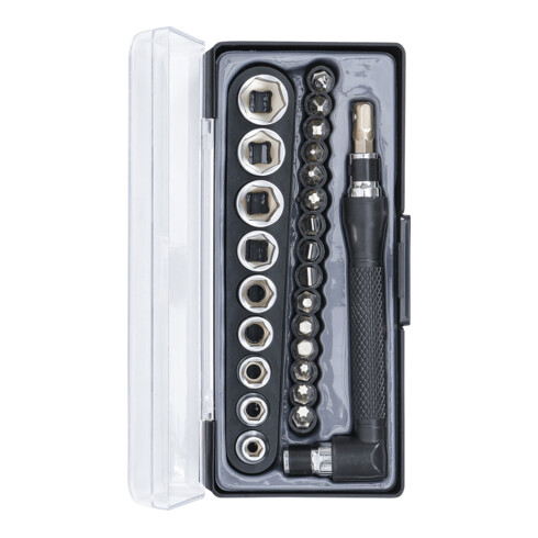 BGS Do it yourself Bit- und Steckschlüssel-/Winkelschrauber-Satz Antrieb 6,3 mm 26-tlg.