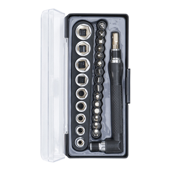BGS Do it yourself Bit- und Steckschlüssel-/Winkelschrauber-Satz Antrieb 6,3 mm 26-tlg.