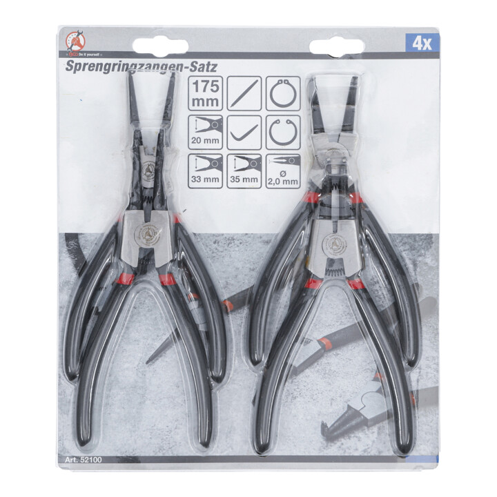 BGS Do it yourself borgveertangen set 175 mm 4 dlg.
