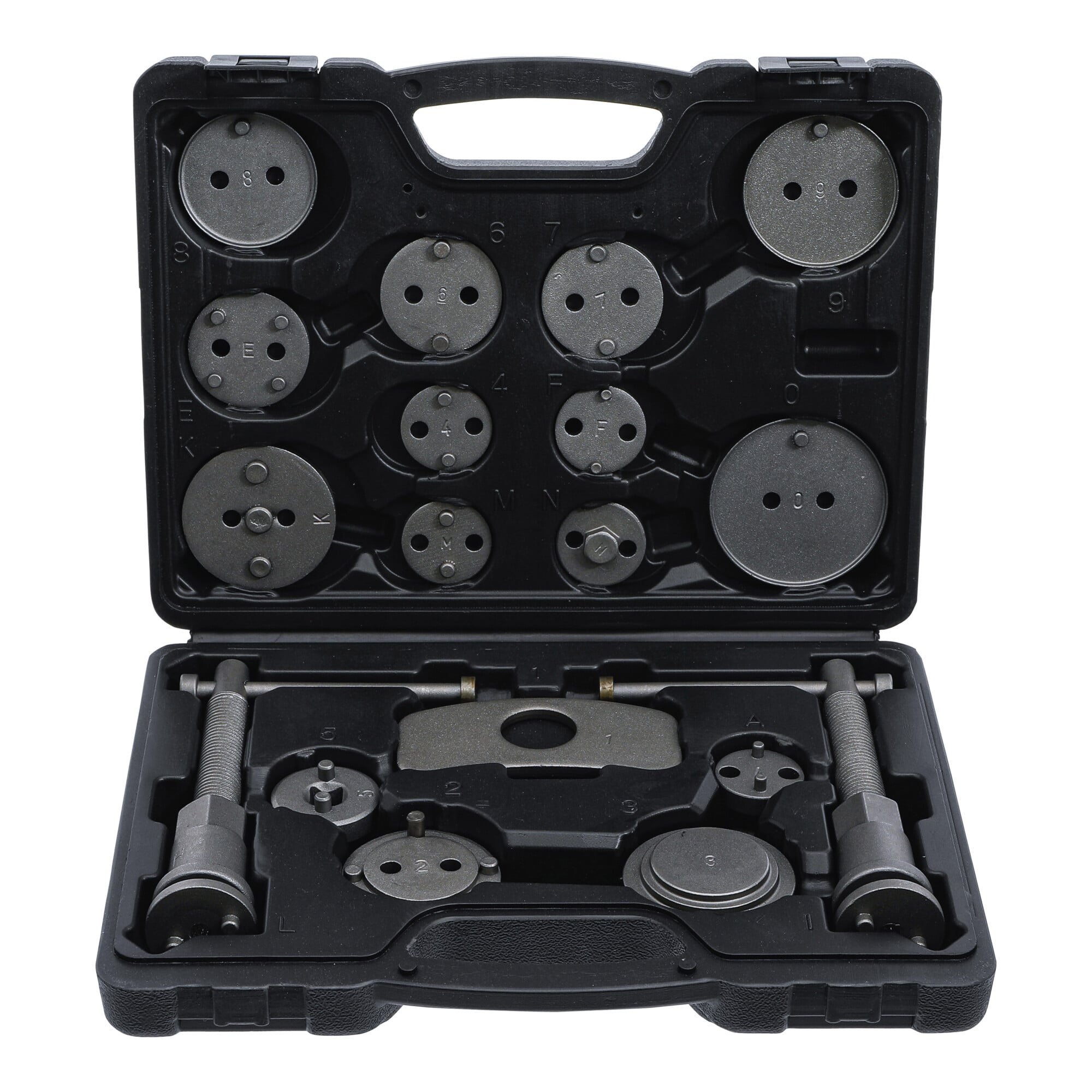 BGS DIY Bremskolben-Rückstell-Satz 18-tlg. aus Metall für Bremskolben mit verschiedenen Durchmessern, 1110