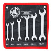 BGS Do it yourself Chiavi a forchetta doppia, apertura 6x7-18x19mm, 6pz.-1