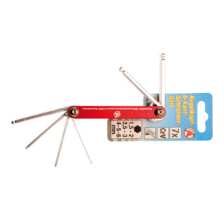 BGS Do it yourself Chiavi maschio, esagono interno con testa sferica 1,5 - 6mm, 7pz.