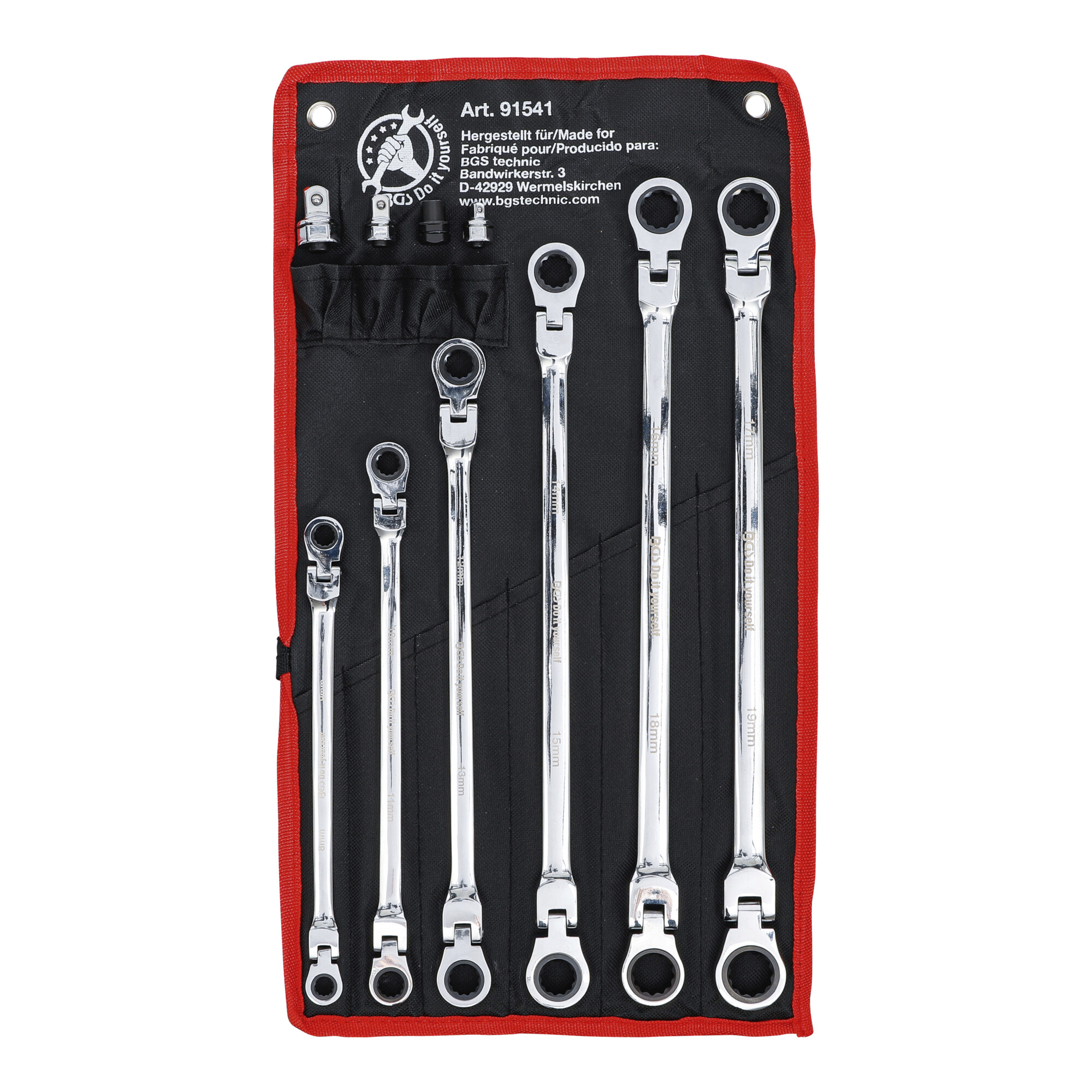 BGS Do it yourself Doppel-Ratschen-Gelenkschlüssel-Satz SW 8 - 19 mm 10-tlg.