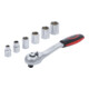BGS Do it yourself dopsleutelset aandrijving 10 mm (3/8 inch) SW 8 - 19 mm 7 delig