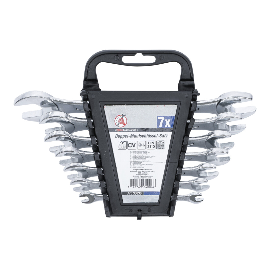 BGS Do it yourself dubbele steeksleutelset SW 6 x 7 - 19 x 22 mm 7 dlg.