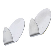 BGS Do it yourself Edelstahl-Klebehaken 88230, 35 x 50 mm, 1,0 kg, 2-tlg.-1