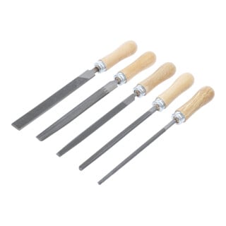 BGS Do it yourself Feilen-Satz 50206, Holzheft, 150 mm, 5-tlg.
