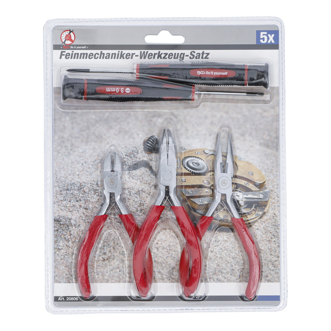 BGS Do it yourself Feinmechaniker-Werkzeug-Satz 20806, 5-tlg.