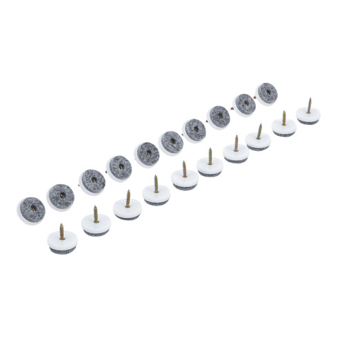 BGS Do it yourself Filzgleiter-Satz mit Schrauben Ø 24 mm 20-tlg.