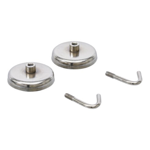 BGS Do it yourself Gancio magnetico, rotondo, Ø34mm, 2pz.