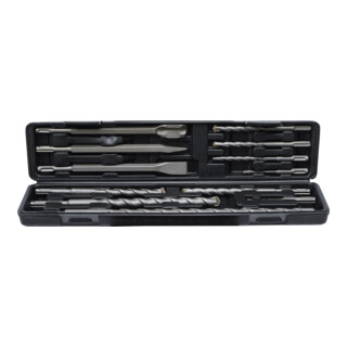 BGS Do it yourself Hammer-, Bohrer- und Meißel-Satz SDS-Schaft, Hartmetallspitze 5 - 20 mm 12 teilig